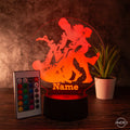 LED Tischlampe aus Acryl - Jiu Jitsu - Das perfekte Geschenk für Jiu Jitsu Kämpfer! - AM3D Shopmit Kunststoffsockel