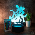 LED Tischlampe aus Acryl - Jiu Jitsu - Das perfekte Geschenk für Jiu Jitsu Kämpfer! - AM3D Shopmit Kunststoffsockel