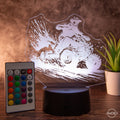LED - Tischlampe aus Acryl mit Quadfahrer – Perfektes Geschenk für Quad - Fan - AM3D Shopmit Kunststoffsockel