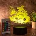 LED - Tischlampe aus Acryl mit Quadfahrer – Perfektes Geschenk für Quad - Fan - AM3D Shopmit Kunststoffsockel