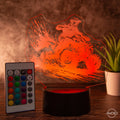 LED - Tischlampe aus Acryl mit Quadfahrer – Perfektes Geschenk für Quad - Fan - AM3D Shopmit Kunststoffsockel