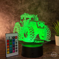 LED Tischlampe aus Acryl - Traktor - Das perfekte Geschenk für Traktorfans - AM3D Shopmit Kunststoffsockel