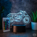 LED Tischlampe Motorrad Cafe Racer - das perfekte Geschenk für Fans von Cafe Racer! - AM3D Shopmit Kunststoffsockel