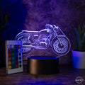 LED Tischlampe Motorrad Cafe Racer - das perfekte Geschenk für Fans von Cafe Racer! - AM3D Shopmit Kunststoffsockel