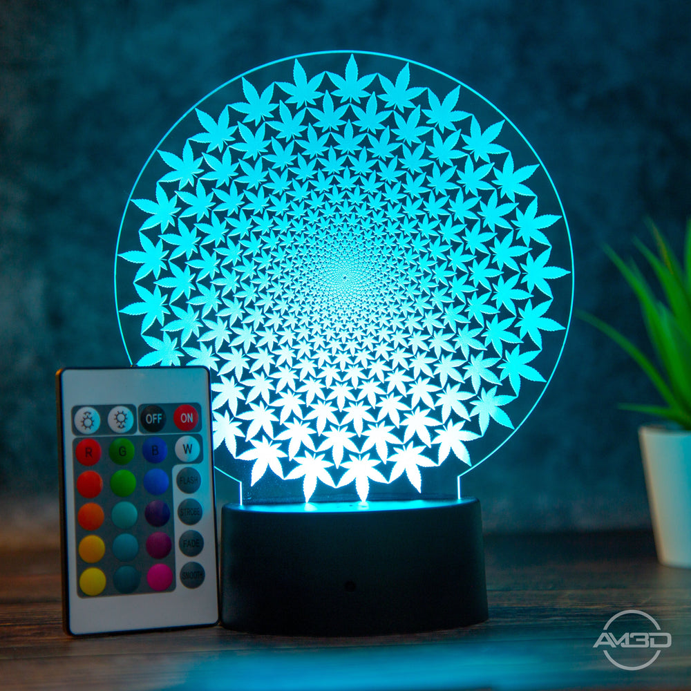LED Tischlampe "Weed" - AM3D Shopmit Kunststoffsockel