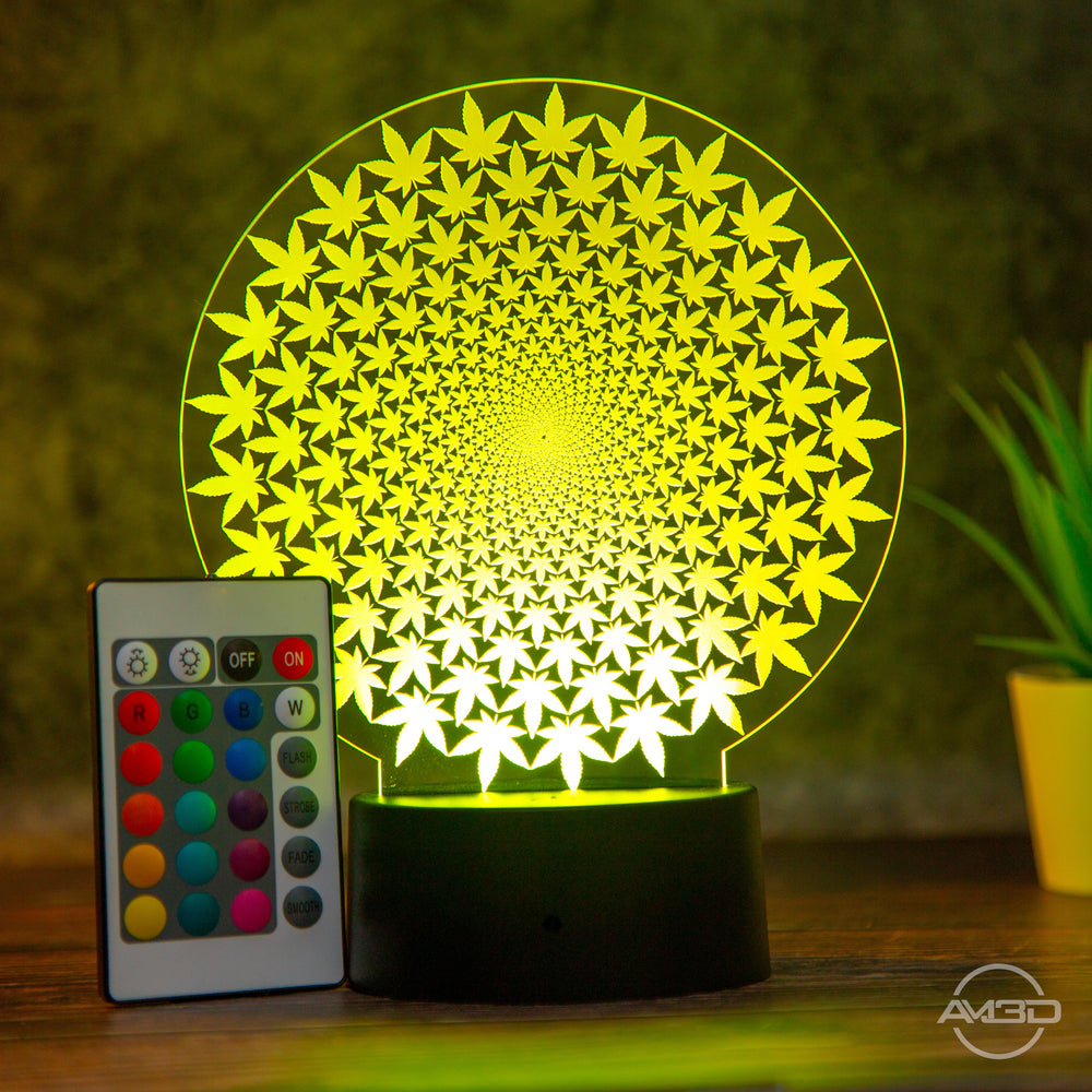 LED Tischlampe "Weed" - AM3D Shopmit Kunststoffsockel