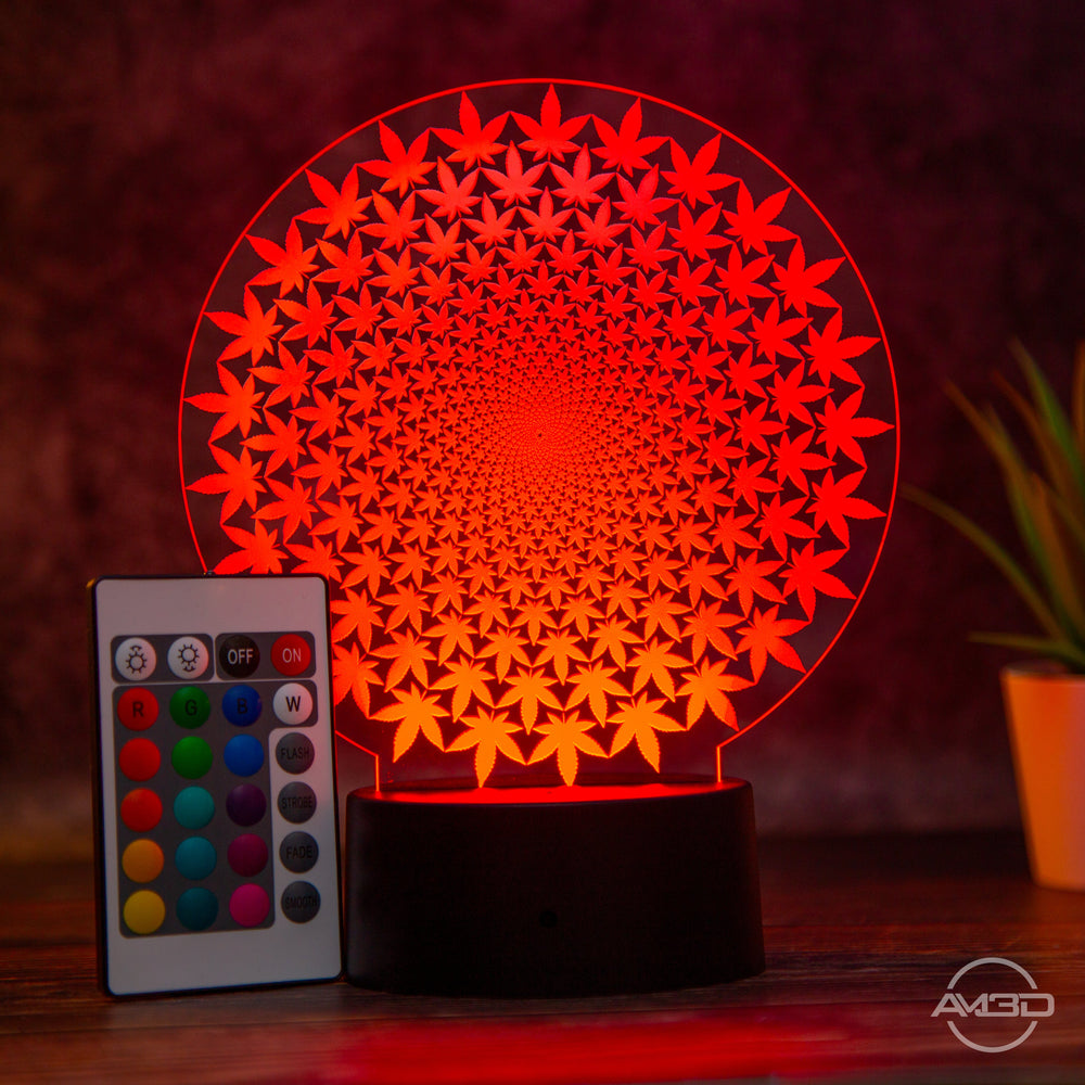 LED Tischlampe "Weed" - AM3D Shopmit Kunststoffsockel
