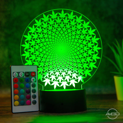 LED Tischlampe "Weed" - AM3D Shopmit Kunststoffsockel