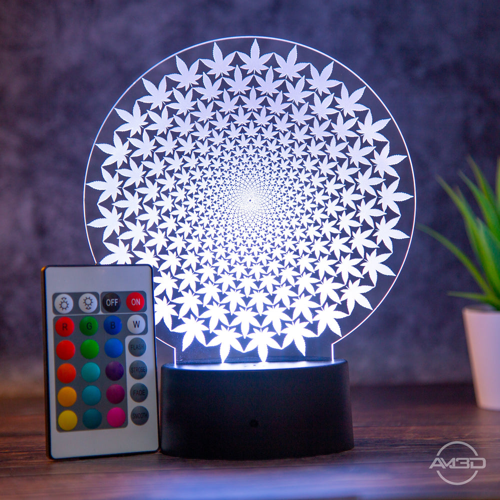 LED Tischlampe "Weed" - AM3D Shopmit Kunststoffsockel