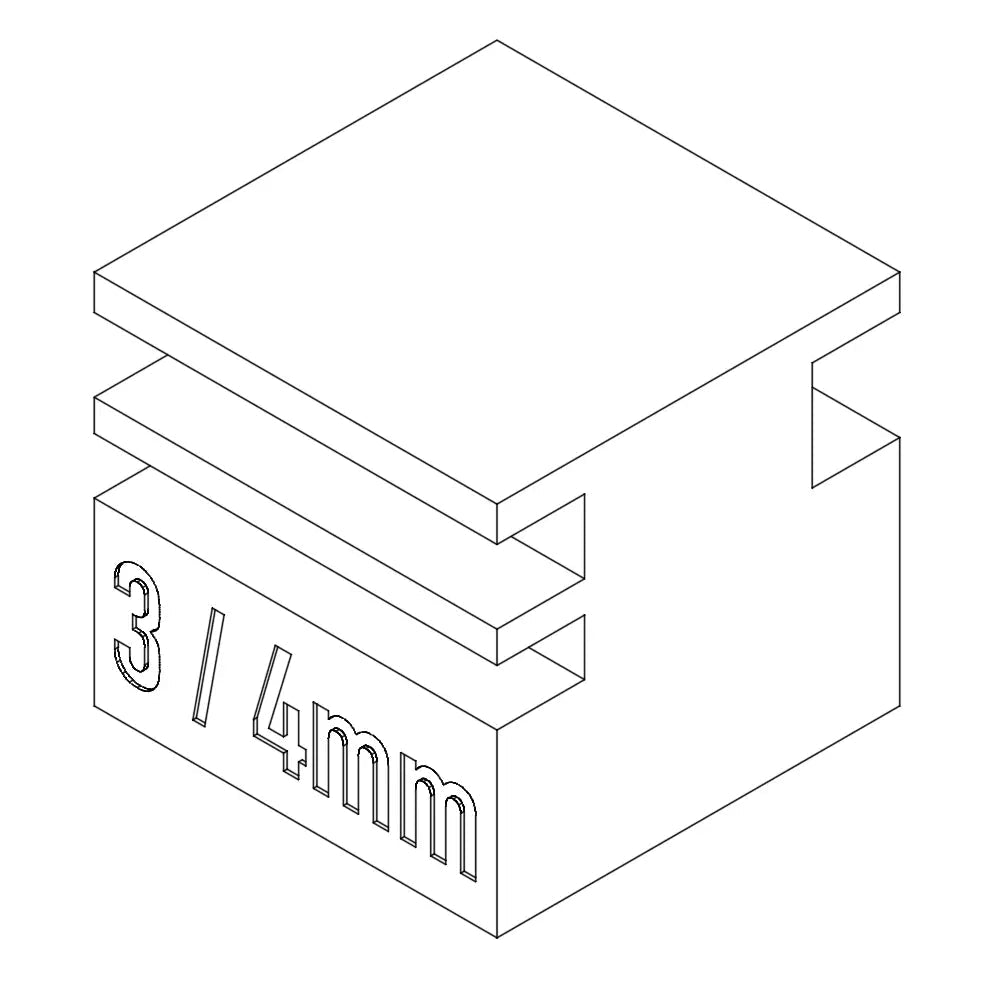 Magnetischer 3 - in - 1 Anschlagwürfel für Laser - Honeycomb / Wabentisch – 3 mm / 4 mm / 6 mm - AM3D Shop