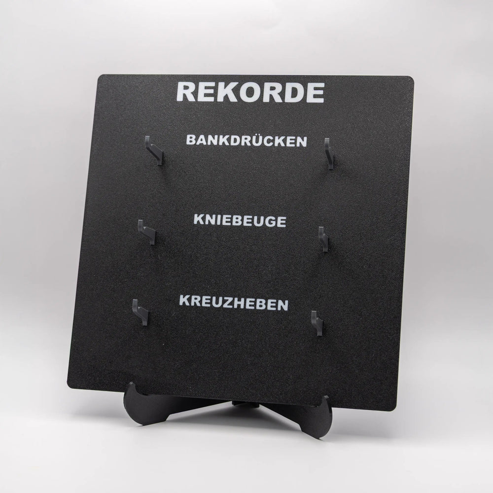 Mini Hantel Rekordtafel – PR Board für Powerlifter | Geschenk für Sportler & Gym - AM3D Shop