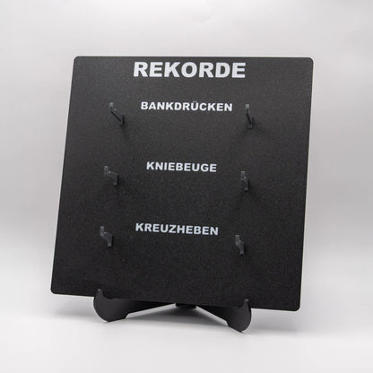Mini Hantel Rekordtafel – PR Board für Powerlifter | Geschenk für Sportler & Gym - AM3D Shop