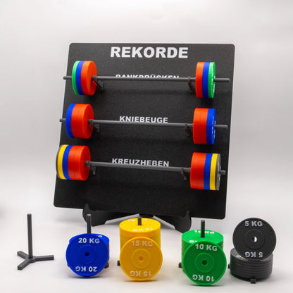 Mini Hantel Rekordtafel – PR Board für Powerlifter | Geschenk für Sportler & Gym - AM3D Shop