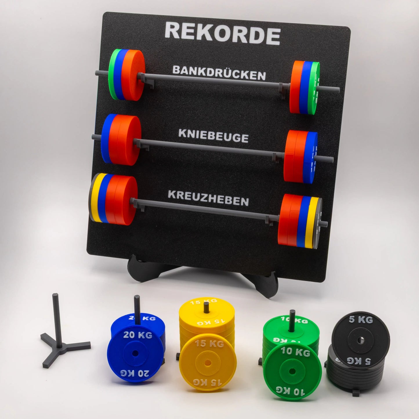 Mini Hantel Rekordtafel – PR Board für Powerlifter | Geschenk für Sportler & Gym - AM3D Shop