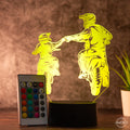 Motorrad Geschenk / Lampe / Nachtlicht LED Acryl / Vater und Sohn / Geschenk für Motorradfahrer - AM3D Shopmit Kunststoffsockel