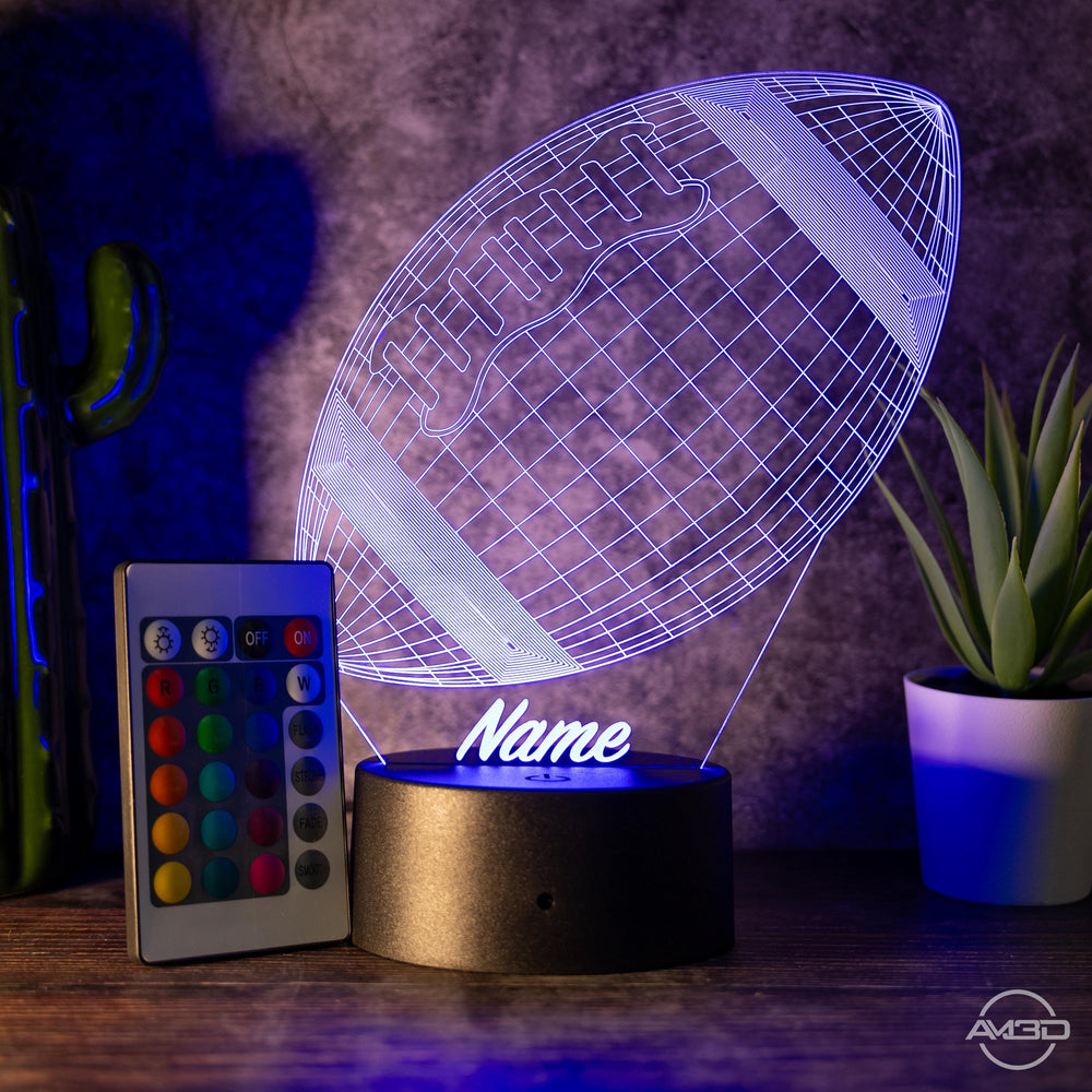 Personalisierbare 3D - LED - Lampe "Football" das perfekte Geschenk für Footballer und Fans! - AM3D Shop