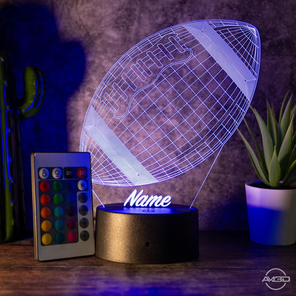 Personalisierbare 3D - LED - Lampe "Football" das perfekte Geschenk für Footballer und Fans! - AM3D Shop