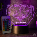 Personalisierbare 3D - LED - Lampe "Herz & Hände" das perfekte Geschenk für Verliebte! - AM3D Shop