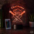 Personalisierbare LED - Lampe für Köche Das perfekte Geschenk für Köche und die, die es noch werden wollen! - AM3D Shop