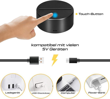 Personalisierbare LED - Lampe "Mountainbiker" das perfekte Geschenk für Sportfans! - AM3D Shop