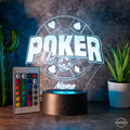 Personalisierbare LED - Lampe "Poker Casino" das perfekte Highlight für Spielefans! - AM3D Shop