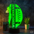 Personalisierbare LED - Tischlampe aus Acryl mit Football - Spieler – Perfektes Geschenk für Football - Fans - AM3D Shopmit Kunststoffsockel