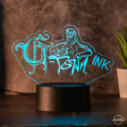 Personalisierte 3D LED Lampe mit Logo – Acryl & RGB Farbwechse - AM3D Shop