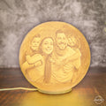 Personalisierte 3D Mondlampe mit Foto & Wunschtext | LED Nachtlicht - AM3D Shop