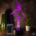 personalisierte Lampe Ballerina, Ballett Nachtlicht fürs Kinderzimmer / Tischlampe LED Acryl - AM3D Shop