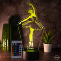 personalisierte Lampe Ballerina, Ballett Nachtlicht fürs Kinderzimmer / Tischlampe LED Acryl - AM3D Shop