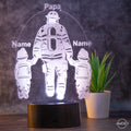 Personalisierte Tischlampe Feuerwehrmann Ideales Geschenk für Feuerwehrmänner oder als Kindernachtlicht - AM3D Shopmit Kunststoffsockel