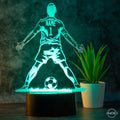 Personalisierte Tischlampe Fußballer - AM3D Shopmit Kunststoffsockel