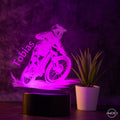personalisierte Tischlampe Mountainbiker Downhill Nachtlicht fürs Kinderzimmer / Tischlampe LED Acryl - AM3D Shopmit Kunststoffsockel