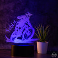 personalisierte Tischlampe Mountainbiker Downhill Nachtlicht fürs Kinderzimmer / Tischlampe LED Acryl - AM3D Shopmit Kunststoffsockel