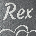 Schiefer - Gedenktafel 30×20 cm mit Foto - Gravur – personalisiert für Haustiere - AM3D Shop