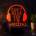 Tischlampe Gaming für Kinderzimmer - I can’t hear you - LED Nachtlicht aus Acryl - AM3D Shopmit Kunststoffsockel