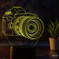 Tischlampe Kamera // Fotograf // Nachtlicht LED Acryl // Geschenk für Fotografen - AM3D Shopmit Kunststoffsockel