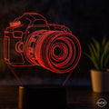 Tischlampe Kamera // Fotograf // Nachtlicht LED Acryl // Geschenk für Fotografen - AM3D Shopmit Kunststoffsockel
