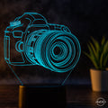 Tischlampe Kamera // Fotograf // Nachtlicht LED Acryl // Geschenk für Fotografen - AM3D Shopmit Kunststoffsockel