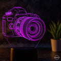 Tischlampe Kamera // Fotograf // Nachtlicht LED Acryl // Geschenk für Fotografen - AM3D Shopmit Kunststoffsockel