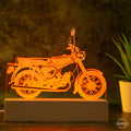 Tischlampe Moped Oldtimer / Osten / Vintage / DDR - AM3D Shopmit Holzsockel 15cm
