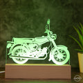 Tischlampe Moped Oldtimer / Osten / Vintage / DDR - AM3D Shopmit Holzsockel 15cm